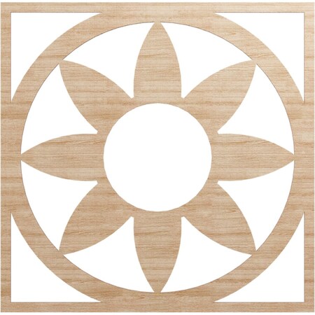 Ekena Millwork Blume Wood Fretwork Pierced Ceiling Medallion, Alder, 34"OD x 11 3/4"ID x 3/8"T CMWP34X34X0375BLAL